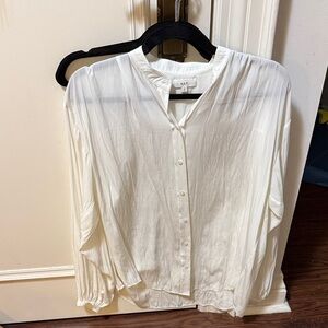 A.L.C. Cream Button-Up Blouse
